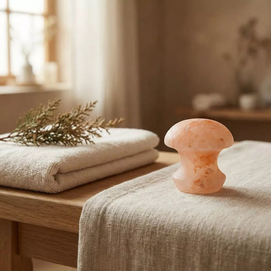 Massagestein Kristallsalz Pilz - Druwids