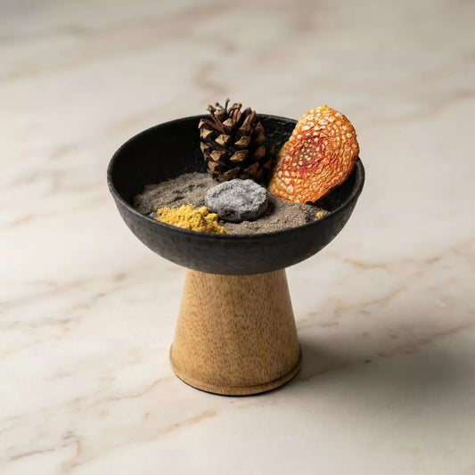 Räucherkelch mit Mangoholzfuß - Druwids