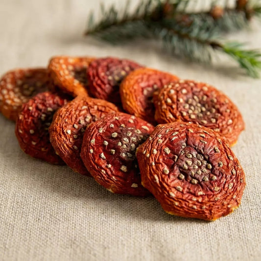 Fliegenpilz Kappen getrocknet